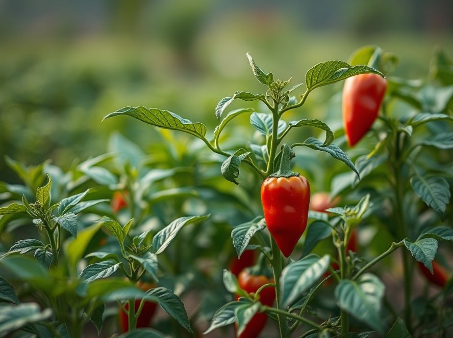 Cultivo de pimentões