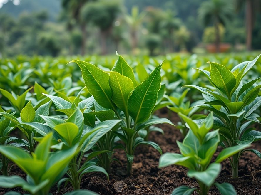 Cultivo de plantas tropicais